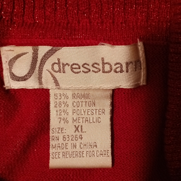 Dress Barn Metallic Dark Red Sweater ❤️🥀🦀 - Picture 9 of 9